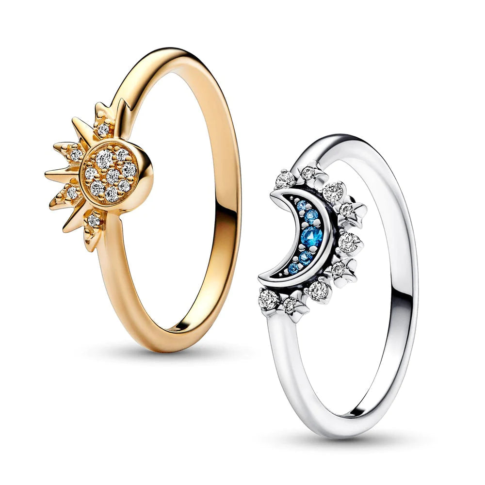 Anillo Sol y Luna 2 en 1 – Armonía Cósmica en Tus Manos