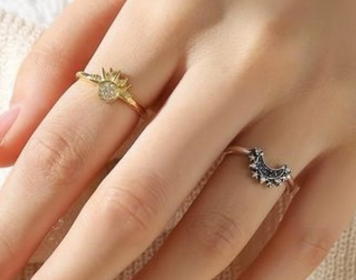 Anillo Sol y Luna 2 en 1 – Armonía Cósmica en Tus Manos