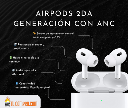 🎧 AirPods 2da Generación con ANC – Calidad premium sin pagar de más