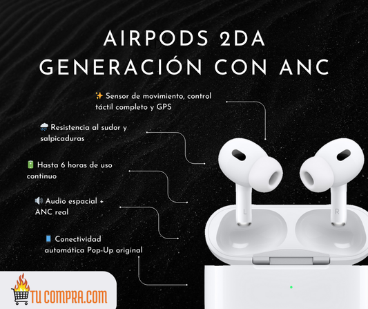 🎧 AirPods 2da Generación con ANC – Calidad premium sin pagar de más