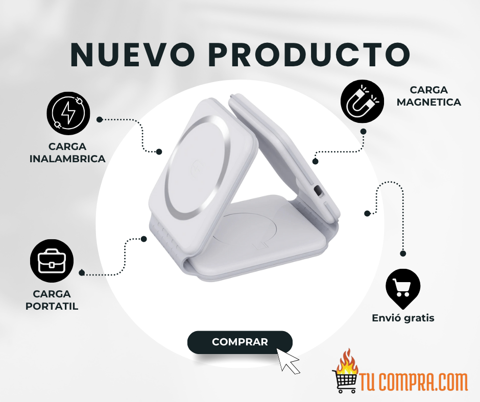 ⚡ PowerMag™ Station 3 en 1 – Tu Solución a la Carga Caótica